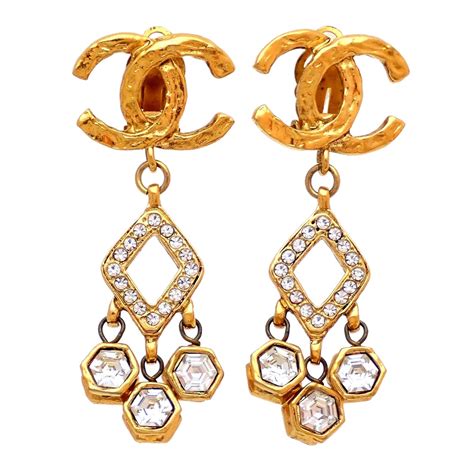 cheap chanel cc earrings|vintage chanel cc earrings price.